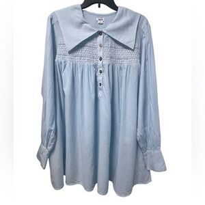 Kimchi Blue Light Blue Striped Top